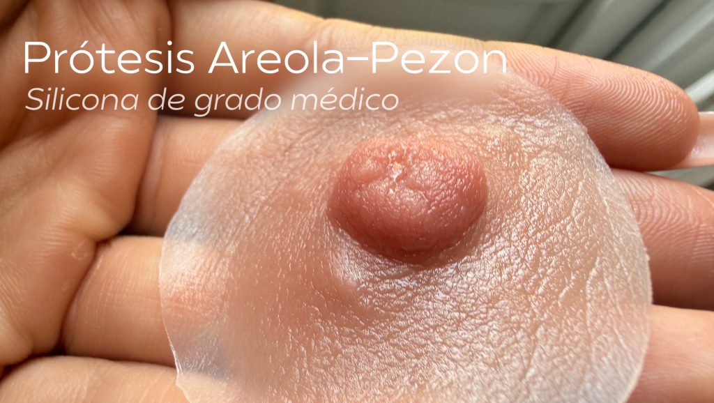 Prótesis de areola de silicona médica con volumen y textura natural para reconstrucción sin cirugía